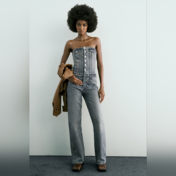 New Zara TRF Strapless Jumpsuit - 8197/284 - Picture 9 of 10